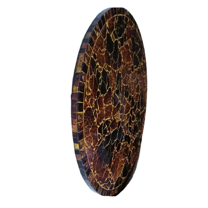 handcrafted glass mosaic — round tabletop, no base included.