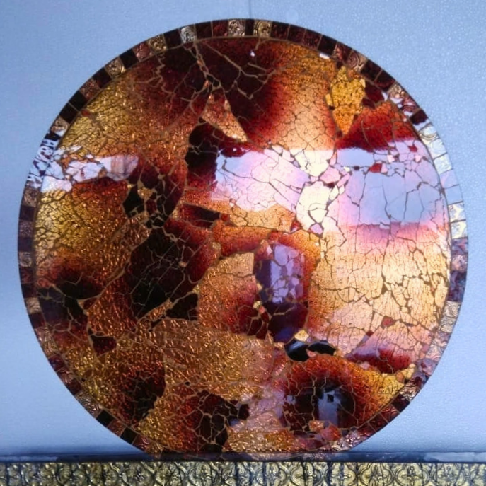 18" Glass Mosaic Round Table Top - Image 3
